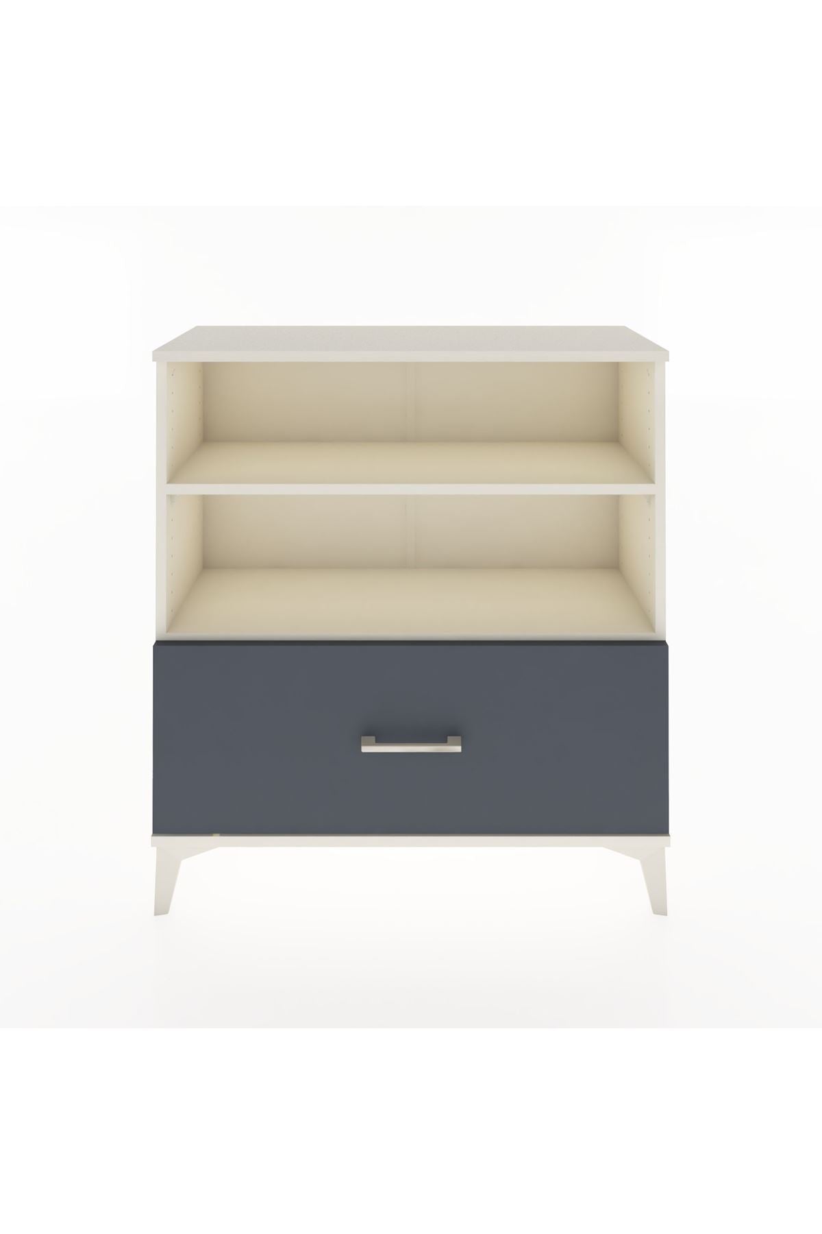 Arges Şifonyer 2 Raflı Tek Çekmeceli 88x30x96 Aytaşı-Antrasit