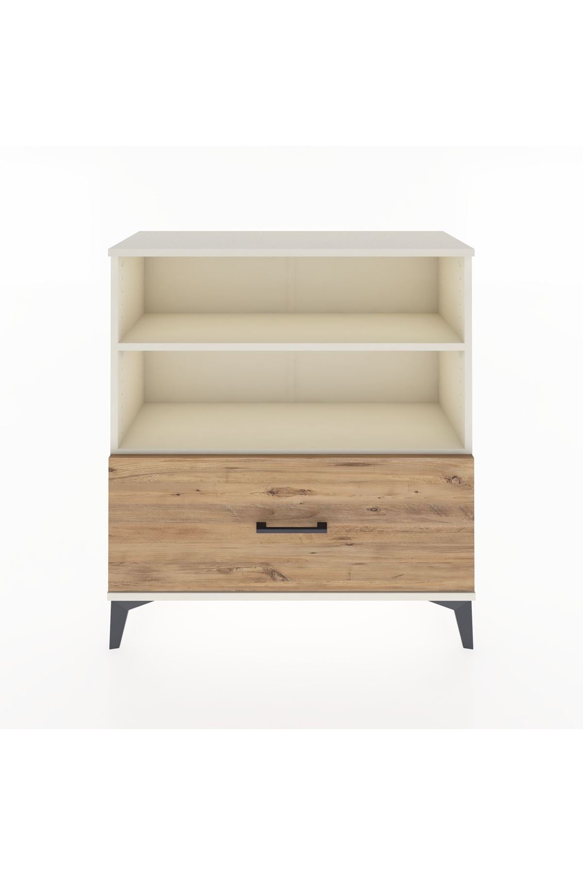 Arges Şifonyer 2 Raflı Tek Çekmeceli 88x30x96 Aytaşı-Çam