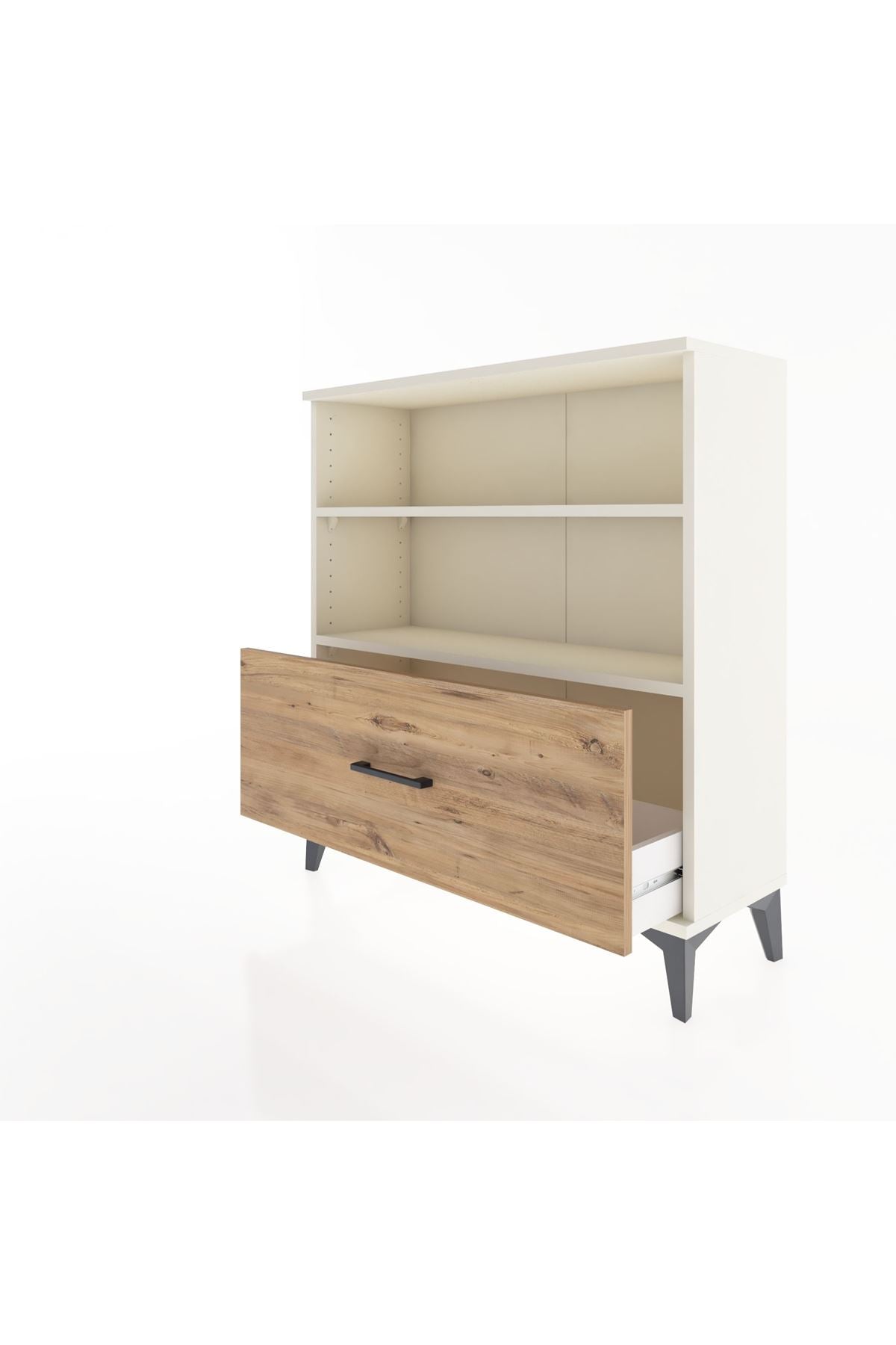 Arges Şifonyer 2 Raflı Tek Çekmeceli 88x30x96 Aytaşı-Çam