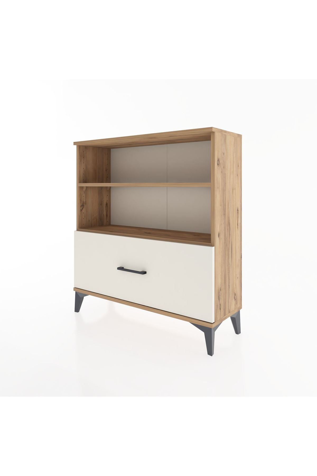 Arges Şifonyer 2 Raflı Tek Çekmeceli 88x30x96 Çam-Aytaşı