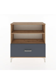 Arges Şifonyer 2 Raflı Tek Çekmeceli 88x30x96 Çam-Antrasit