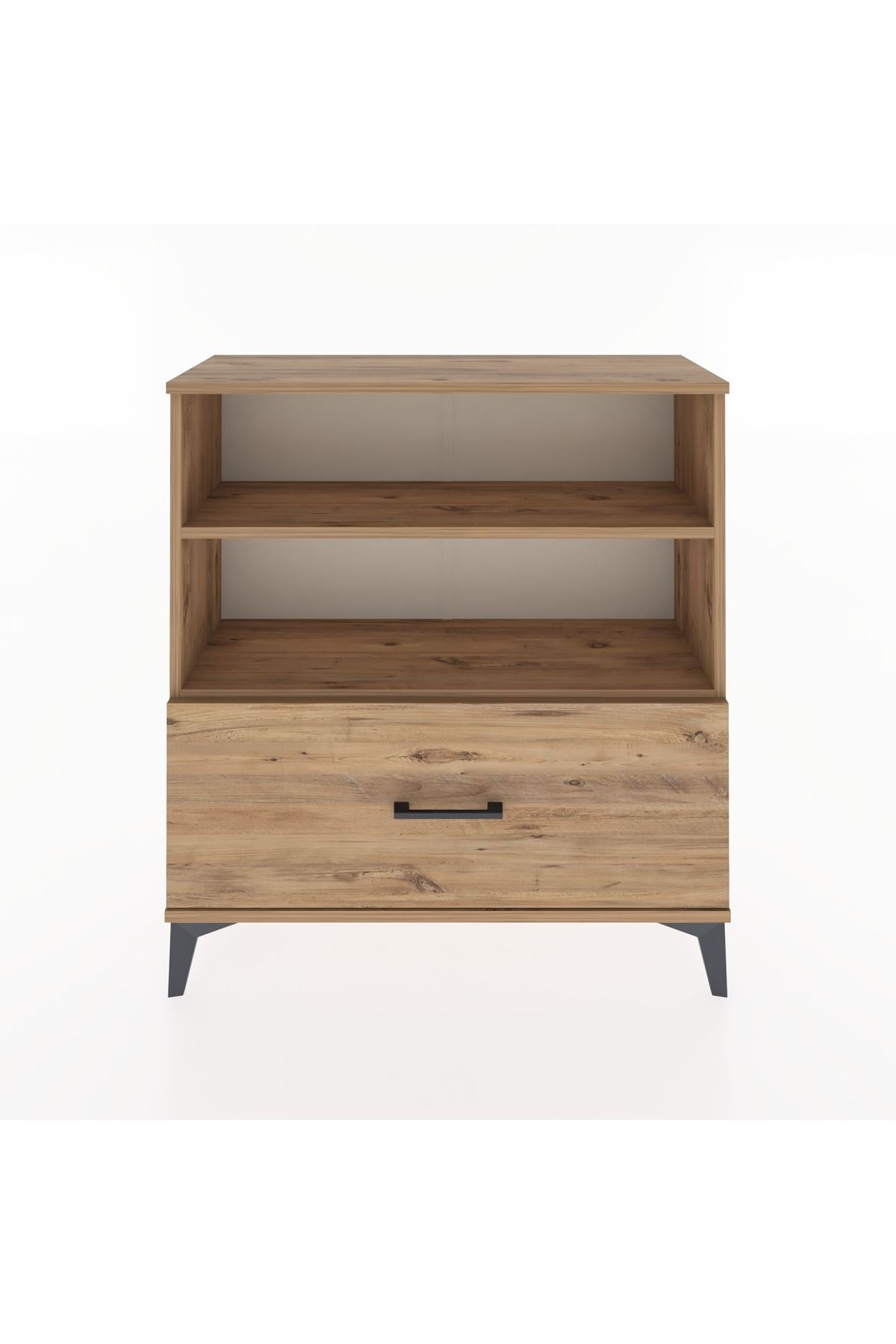 Arges Şifonyer 2 Raflı Tek Çekmeceli 88x30x96 Çam-Çam