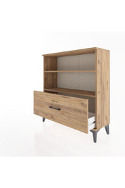 Arges Şifonyer 2 Raflı Tek Çekmeceli 88x30x96 Çam-Çam