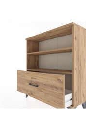 Arges Şifonyer 2 Raflı Tek Çekmeceli 88x30x96 Çam-Çam