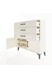 Arges Şifonyer Tek Raflı 3 Çekmeceli 2 Kapaklı 88x30x96 Aytaşı-Aytaşı