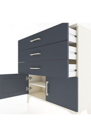 Arges Şifonyer Tek Raflı 3 Çekmeceli 2 Kapaklı 88x30x96 Aytaşı-Antrasit