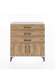 Arges Şifonyer Tek Raflı 3 Çekmeceli 2 Kapaklı 88x30x96 Aytaşı-Çam