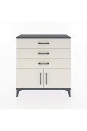 Arges Şifonyer Tek Raflı 3 Çekmeceli 2 Kapaklı 88x30x96 Antrasit-Aytaşı