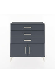 Arges Şifonyer Tek Raflı 3 Çekmeceli 2 Kapaklı 88x30x96 Antrasit-Antrasit