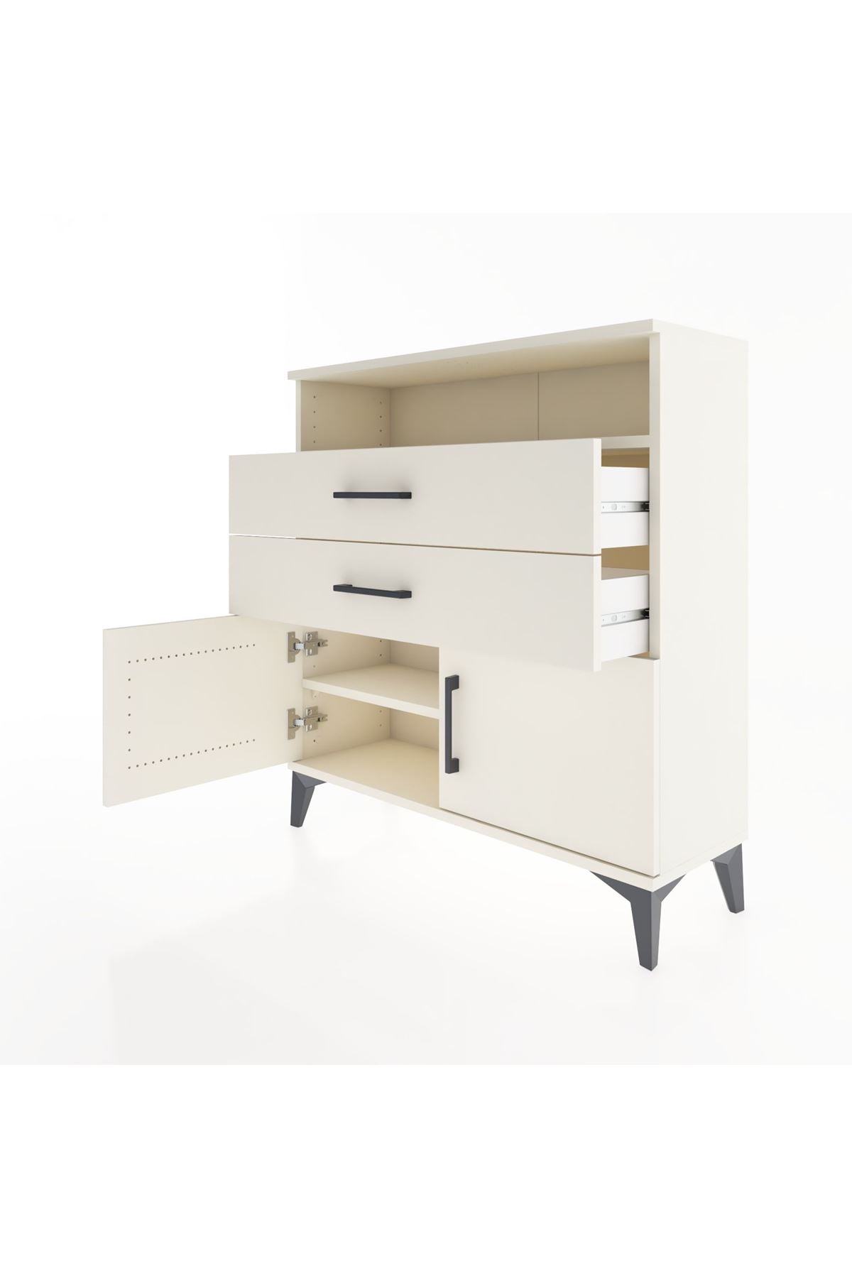 Arges Şifonyer 2 Raflı 2 Çekmeceli 2 Kapaklı 88x30x96 Aytaşı-Aytaşı