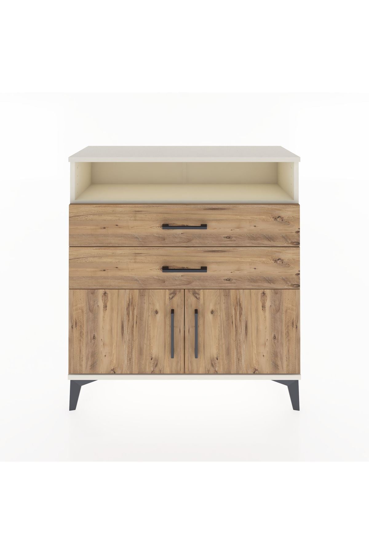 Arges Şifonyer 2 Raflı 2 Çekmeceli 2 Kapaklı 88x30x96 Aytaşı-Çam