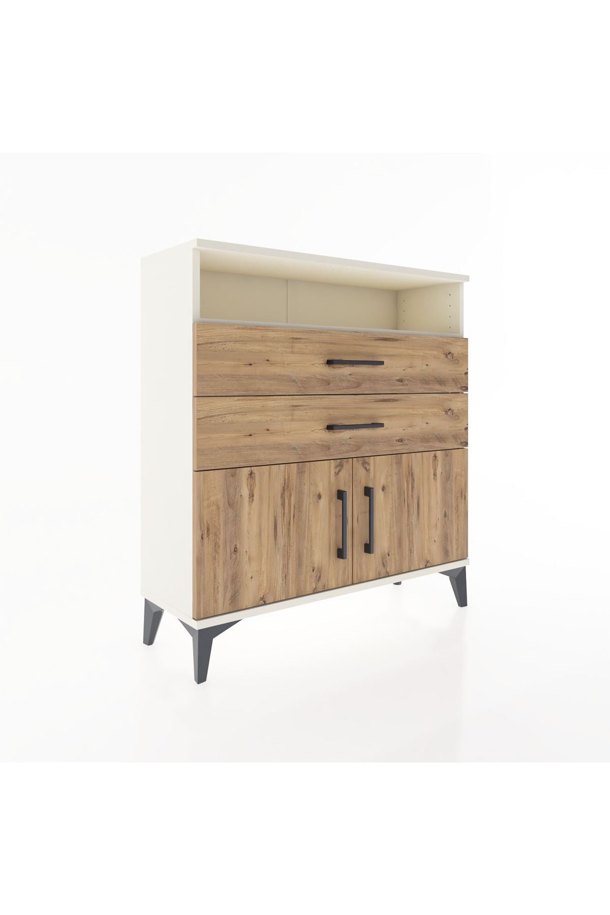 Arges Şifonyer 2 Raflı 2 Çekmeceli 2 Kapaklı 88x30x96 Aytaşı-Çam