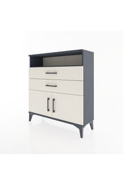 Arges Şifonyer 2 Raflı 2 Çekmeceli 2 Kapaklı 88x30x96 Antrasit-Aytaşı