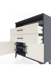 Arges Şifonyer 2 Raflı 2 Çekmeceli 2 Kapaklı 88x30x96 Antrasit-Aytaşı