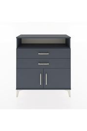 Arges Şifonyer 2 Raflı 2 Çekmeceli 2 Kapaklı 88x30x96 Antrasit-Antrasit