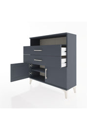 Arges Şifonyer 2 Raflı 2 Çekmeceli 2 Kapaklı 88x30x96 Antrasit-Antrasit