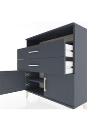 Arges Şifonyer 2 Raflı 2 Çekmeceli 2 Kapaklı 88x30x96 Antrasit-Antrasit