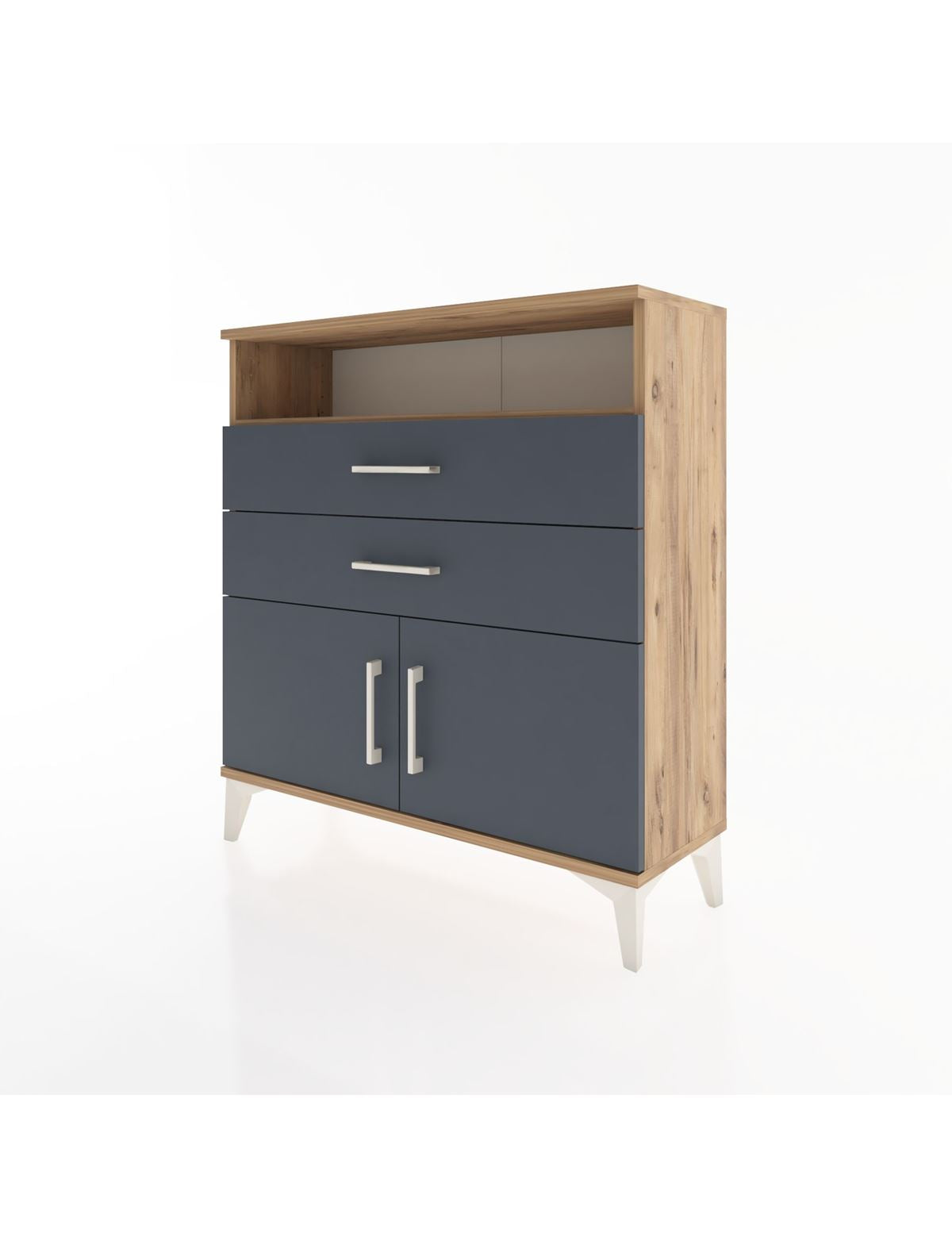 Arges Şifonyer 2 Raflı 2 Çekmeceli 2 Kapaklı 88x30x96 - S04M024V8A