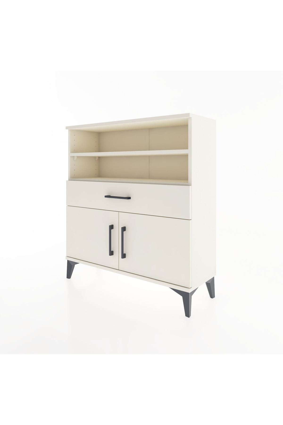 Arges Şifonyer 3 Raflı Tek Çekmeceli 2 Kapaklı 88x30x96 Aytaşı-Aytaşı