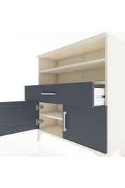 Arges Şifonyer 3 Raflı Tek Çekmeceli 2 Kapaklı 88x30x96 Aytaşı-Antrasit