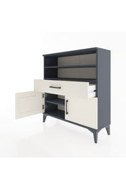 Arges Şifonyer 3 Raflı Tek Çekmeceli 2 Kapaklı 88x30x96 Antrasit-Aytaşı