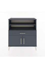 Arges Şifonyer 3 Raflı Tek Çekmeceli 2 Kapaklı 88x30x96 Antrasit-Antrasit