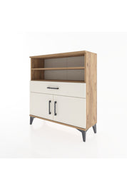 Arges Şifonyer 3 Raflı Tek Çekmeceli 2 Kapaklı 88x30x96 Çam-Aytaşı