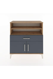 Arges Şifonyer 3 Raflı Tek Çekmeceli 2 Kapaklı 88x30x96 Çam-Antrasit