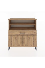 Arges Şifonyer 3 Raflı Tek Çekmeceli 2 Kapaklı 88x30x96 Çam-Çam