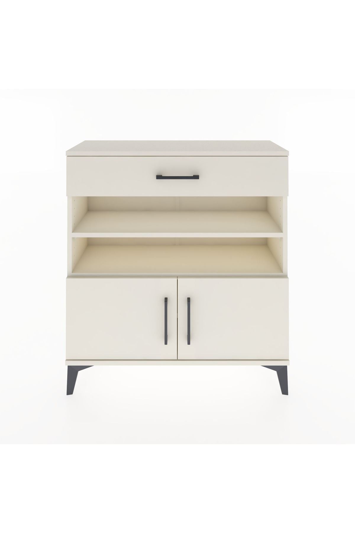 Arges Şifonyer 3 Raflı Tek Çekmeceli 2 Kapaklı 88x30x96 Aytaşı-Aytaşı