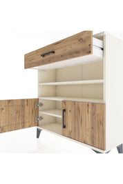 Arges Şifonyer 3 Raflı Tek Çekmeceli 2 Kapaklı 88x30x96 Aytaşı-Çam