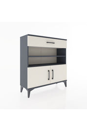 Arges Şifonyer 3 Raflı Tek Çekmeceli 2 Kapaklı 88x30x96 Antrasit-Aytaşı