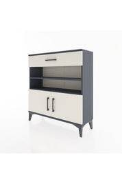 Arges Şifonyer 3 Raflı Tek Çekmeceli 2 Kapaklı 88x30x96 Antrasit-Aytaşı
