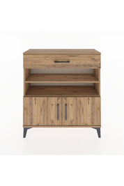 Arges Şifonyer 3 Raflı Tek Çekmeceli 2 Kapaklı 88x30x96 Çam-Çam