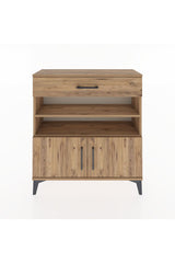 Arges Şifonyer 3 Raflı Tek Çekmeceli 2 Kapaklı 88x30x96