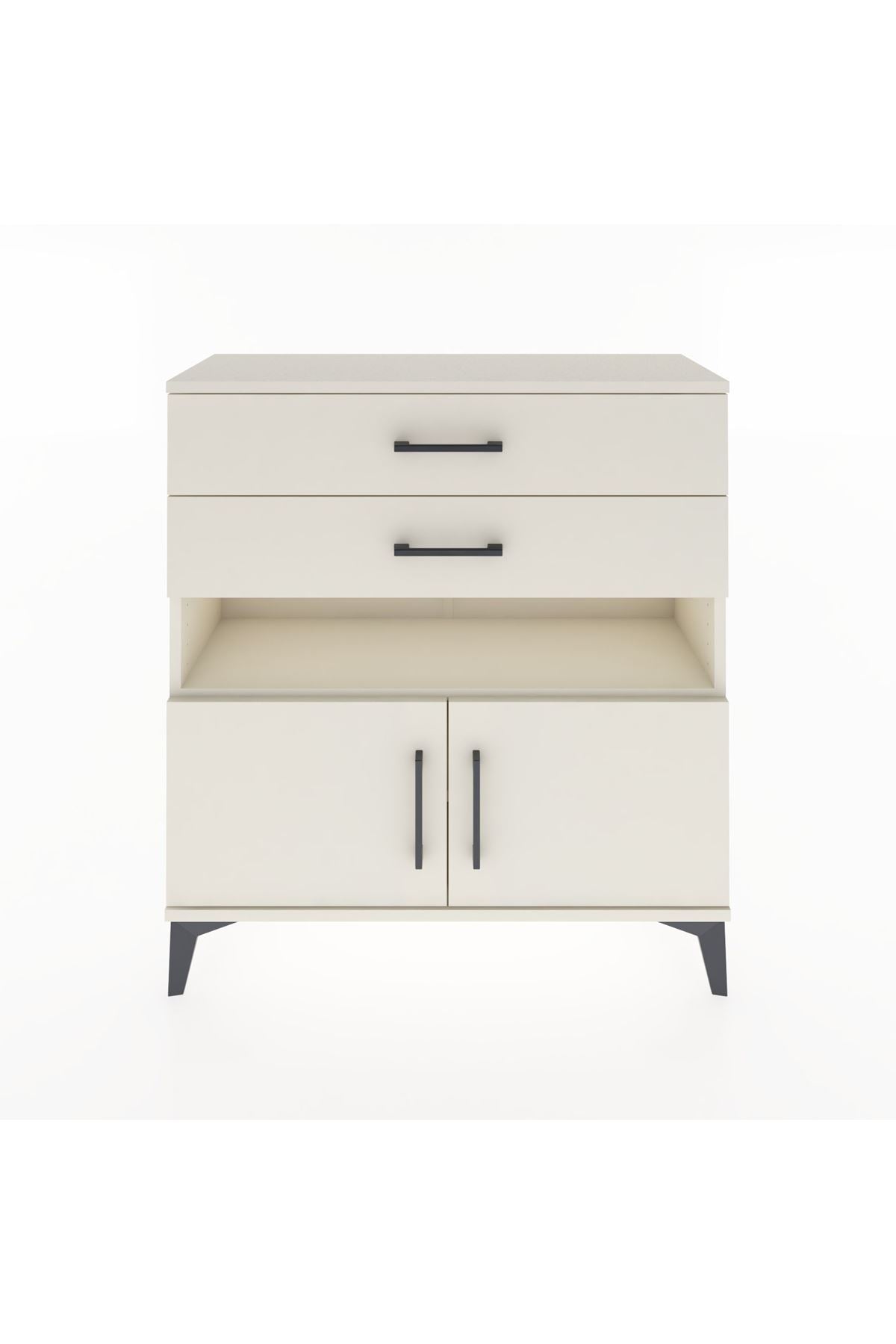 Arges Şifonyer 2 Raflı 2 Çekmeceli 2 Kapaklı 88x30x96 Aytaşı-Aytaşı