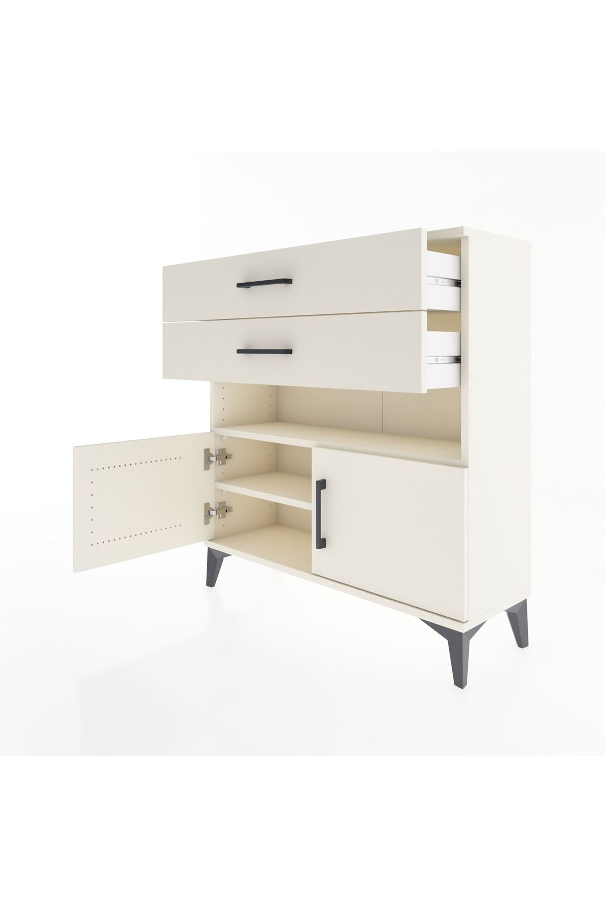 Arges Şifonyer 2 Raflı 2 Çekmeceli 2 Kapaklı 88x30x96 Aytaşı-Aytaşı