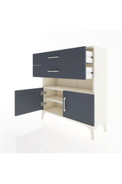 Arges Şifonyer 2 Raflı 2 Çekmeceli 2 Kapaklı 88x30x96 Aytaşı-Antrasit