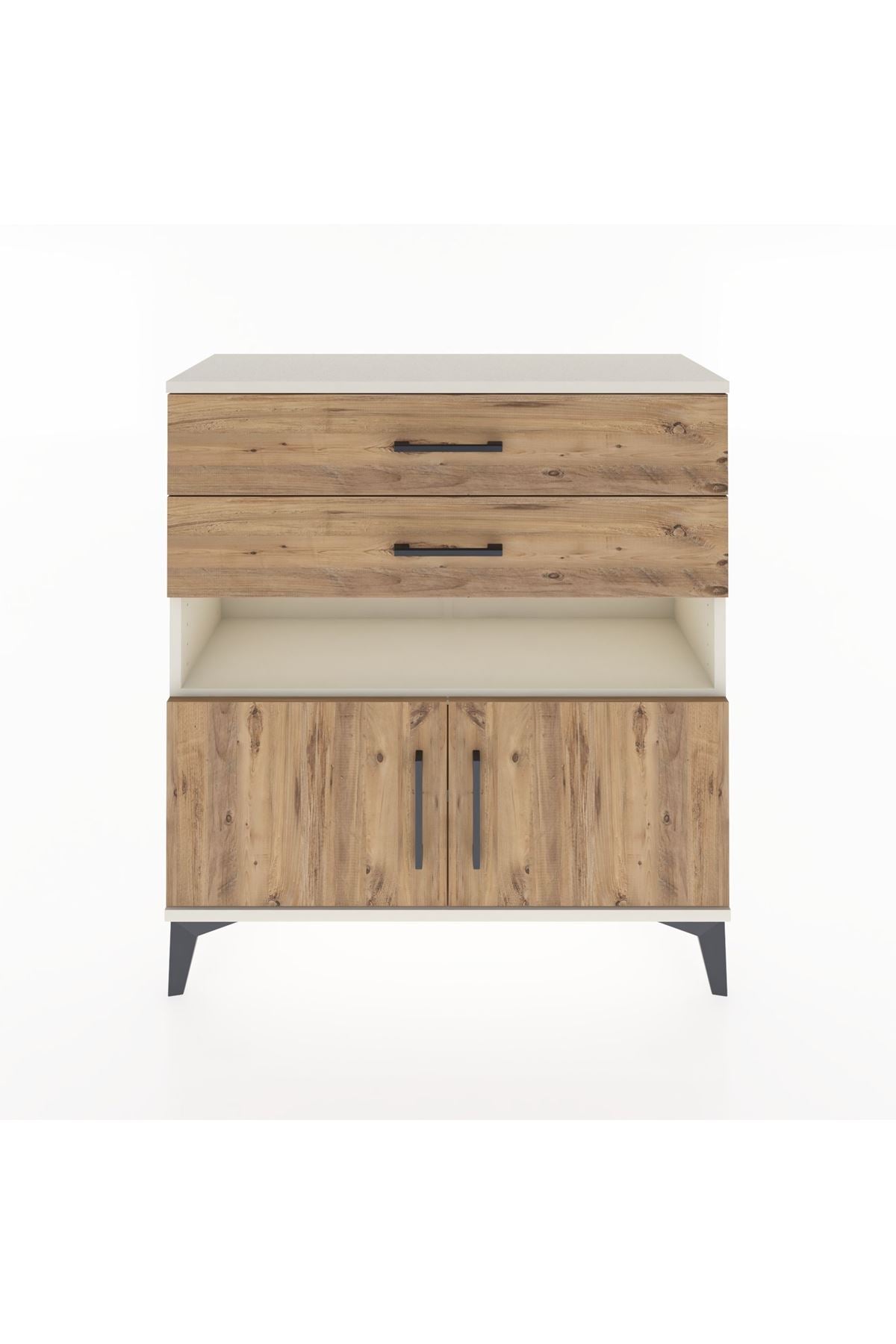 Arges Şifonyer 2 Raflı 2 Çekmeceli 2 Kapaklı 88x30x96 Aytaşı-Çam