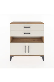 Arges Şifonyer 2 Raflı 2 Çekmeceli 2 Kapaklı 88x30x96 Çam-Aytaşı