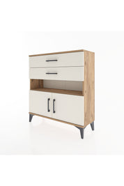 Arges Şifonyer 2 Raflı 2 Çekmeceli 2 Kapaklı 88x30x96 Çam-Aytaşı