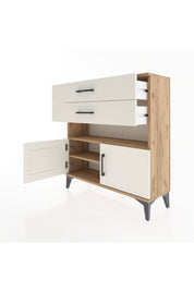 Arges Şifonyer 2 Raflı 2 Çekmeceli 2 Kapaklı 88x30x96 Çam-Aytaşı