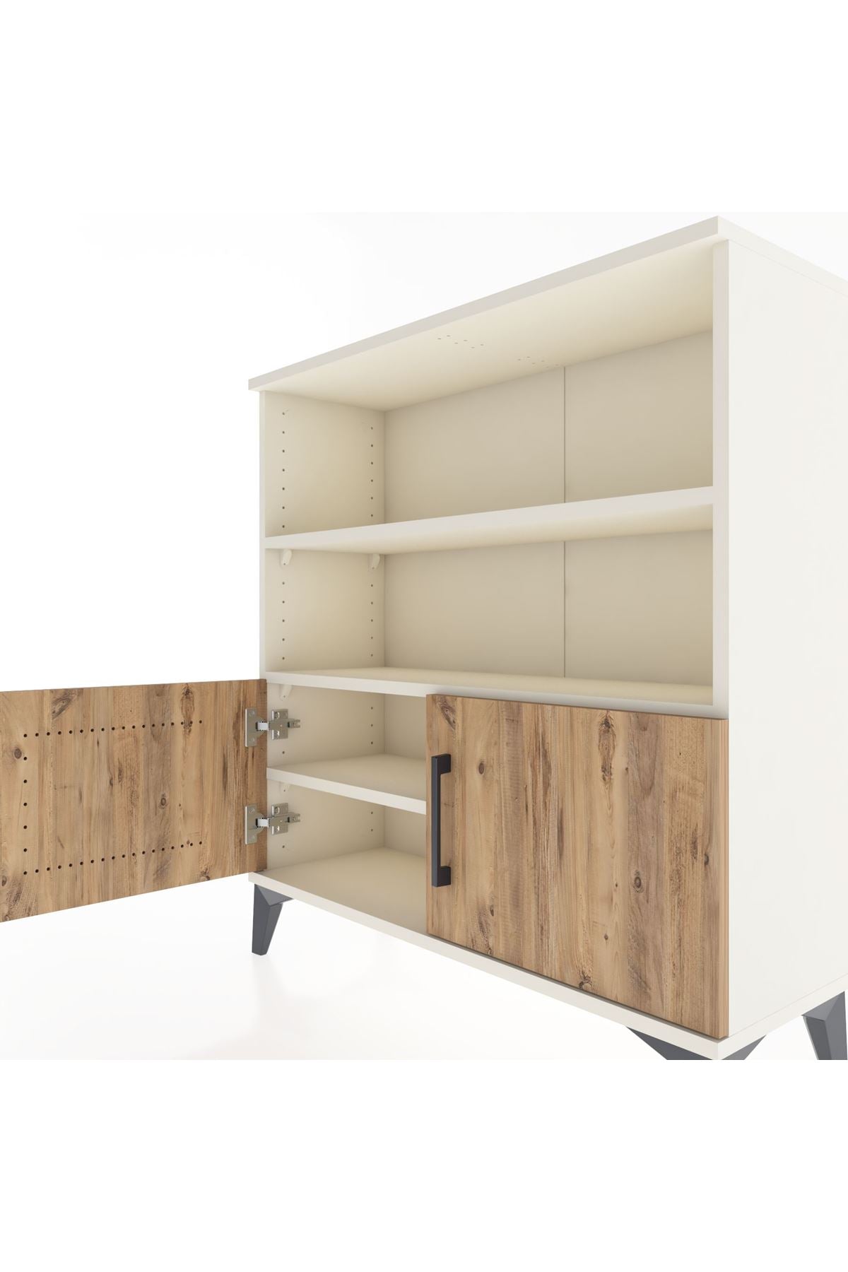 Arges Şifonyer 3 Raflı 2 Kapaklı 88x30x96 Aytaşı-Çam