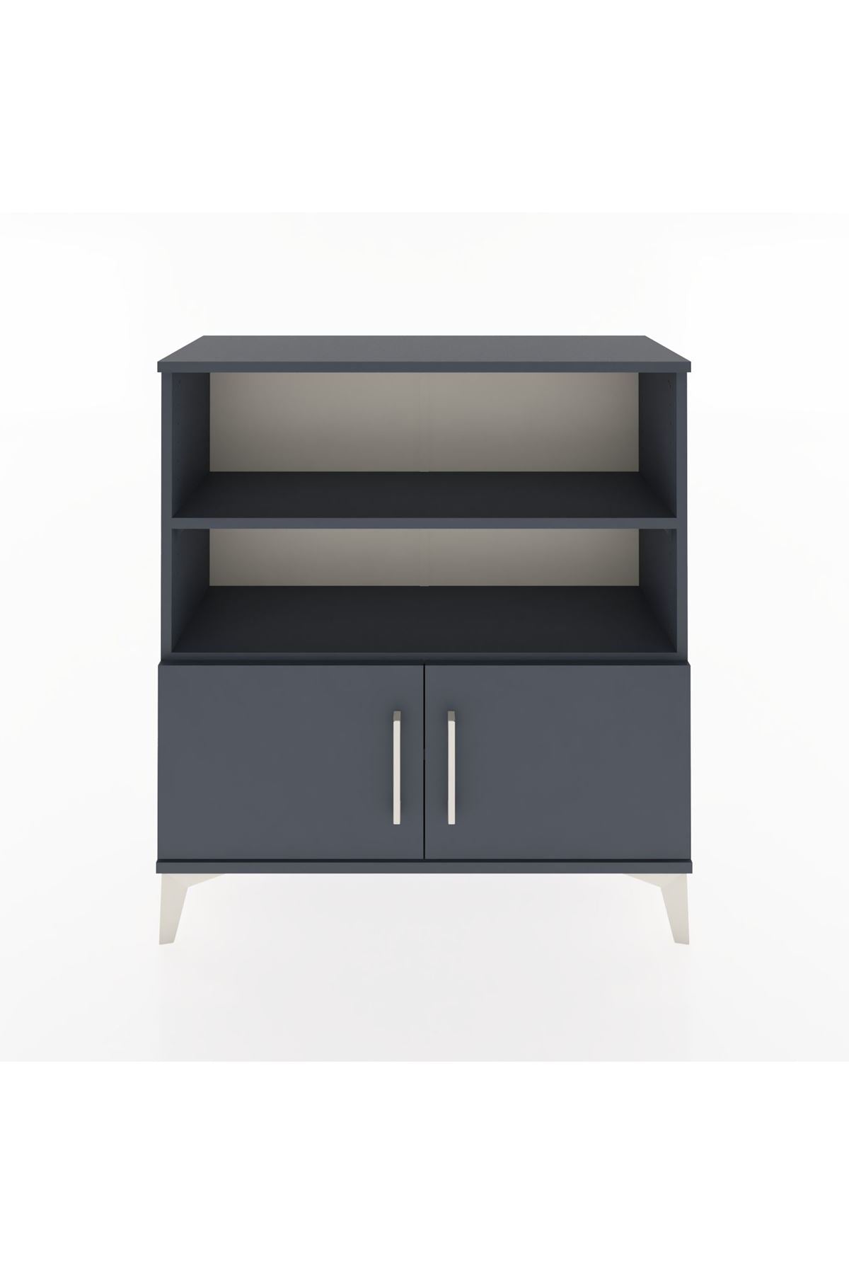 Arges Şifonyer 3 Raflı 2 Kapaklı 88x30x96 Antrasit-Antrasit