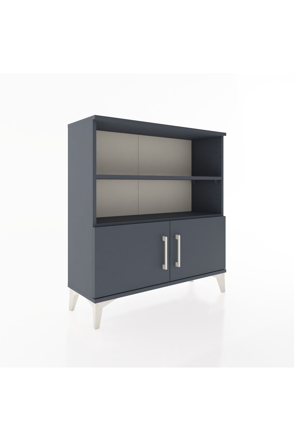 Arges Şifonyer 3 Raflı 2 Kapaklı 88x30x96 Antrasit-Antrasit