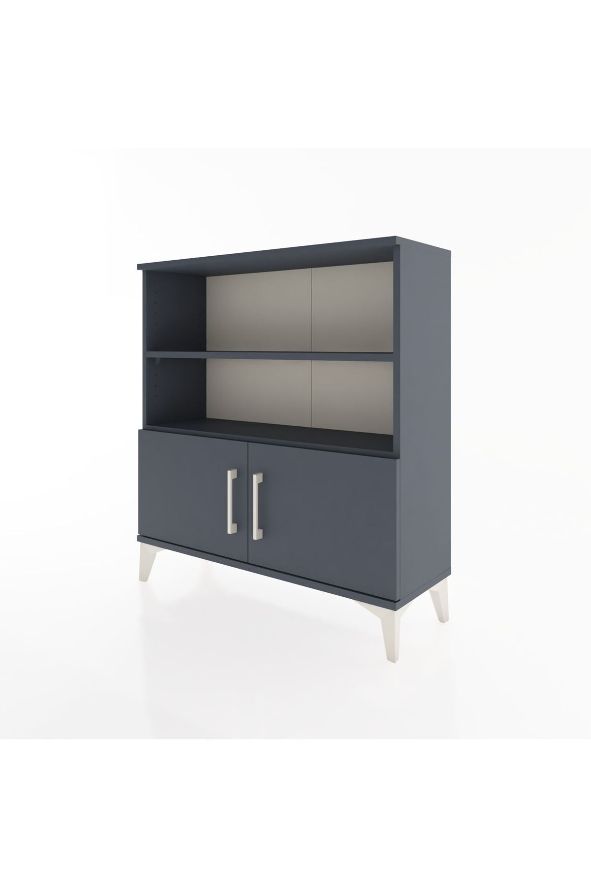 Arges Şifonyer 3 Raflı 2 Kapaklı 88x30x96 Antrasit-Antrasit