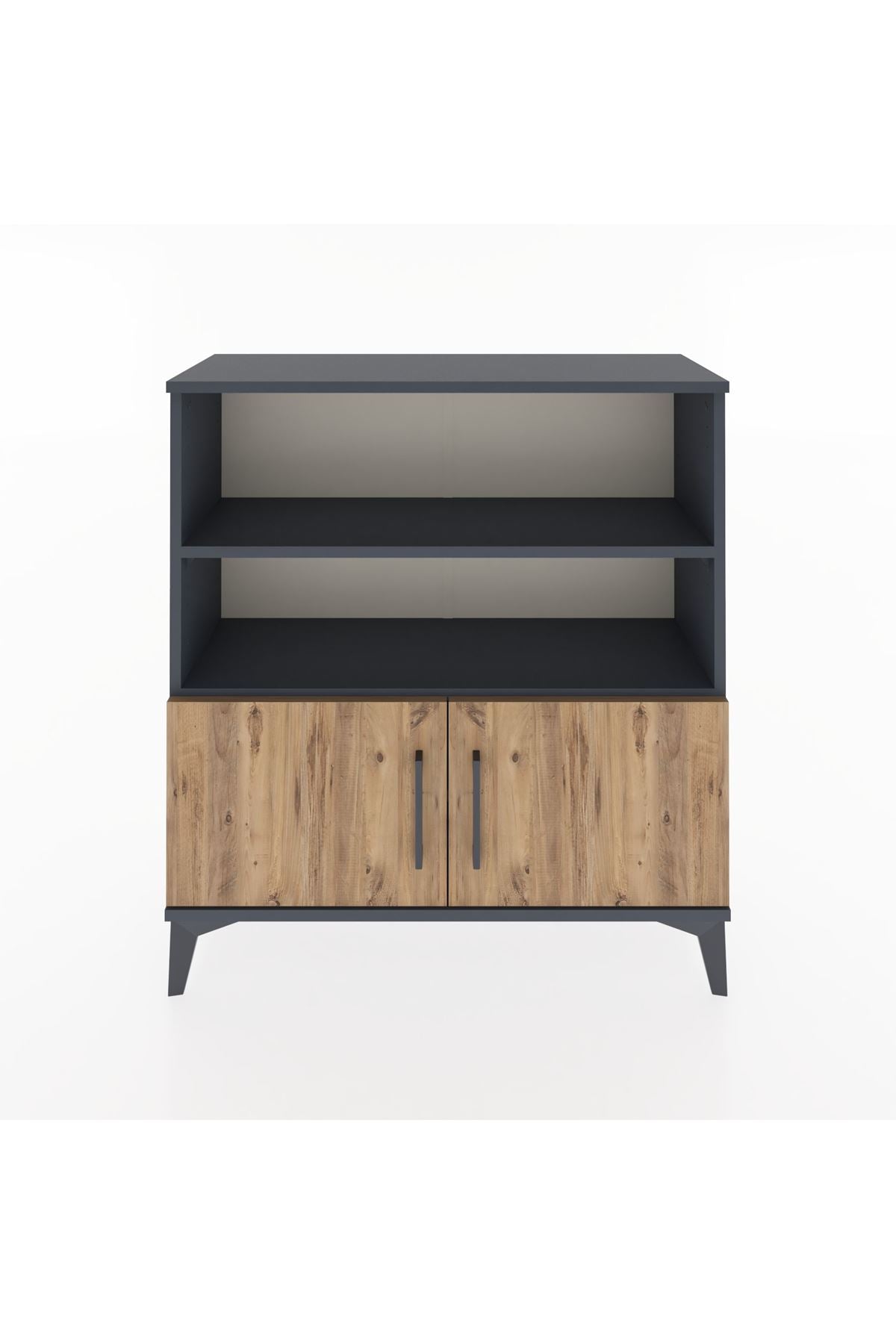 Arges Şifonyer 3 Raflı 2 Kapaklı 88x30x96 Antrasit-Çam