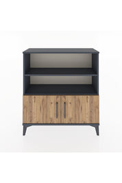 Arges Şifonyer 3 Raflı 2 Kapaklı 88x30x96 Antrasit-Çam