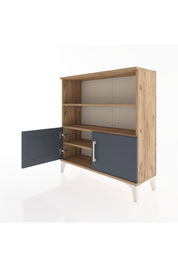 Arges Şifonyer 3 Raflı 2 Kapaklı 88x30x96 Çam-Antrasit