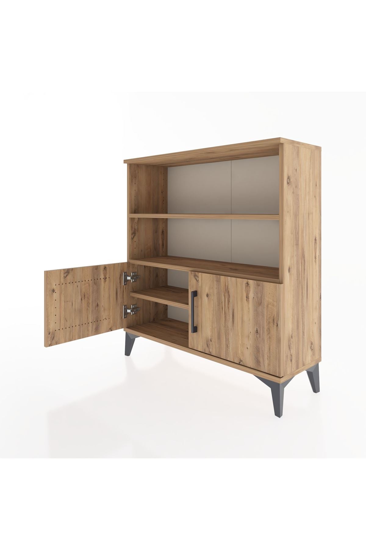 Arges Şifonyer 3 Raflı 2 Kapaklı 88x30x96 Çam-Çam